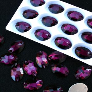 Amethyst színű ovális alakú kristály