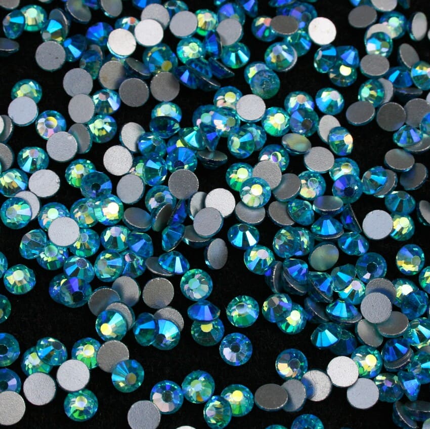 Aquamarine AB színű ragasztható kristálykő