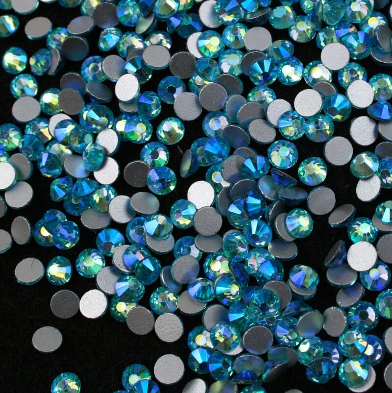 Aquamarine AB színű ragasztható kristálykő