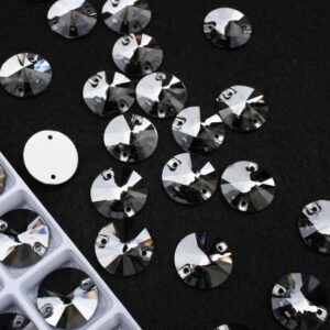 Black Diamond színű kör alakú kristály