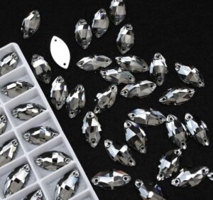 Black Diamond színű zabszem alakú kristály