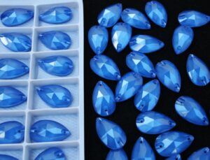 Sapphire Opal színű csepp alakú kristály
