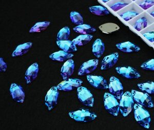 Blue Zircon Dream színű zabszem alakú kristály