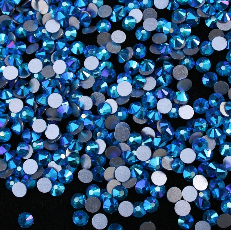 Capri Blue AB színű ragasztható kristálykő