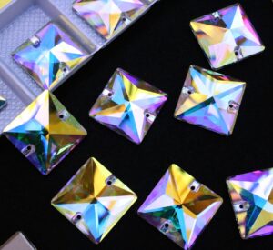 Crystal AB színű négyzet alakú kristály