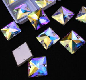 Crystal AB színű négyzet alakú kristály