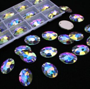 Crystal AB színű ovális alakú kristály