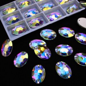 Crystal AB színű ovális alakú kristály