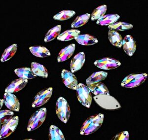 Crystal AB színű zabszem alakú kristály