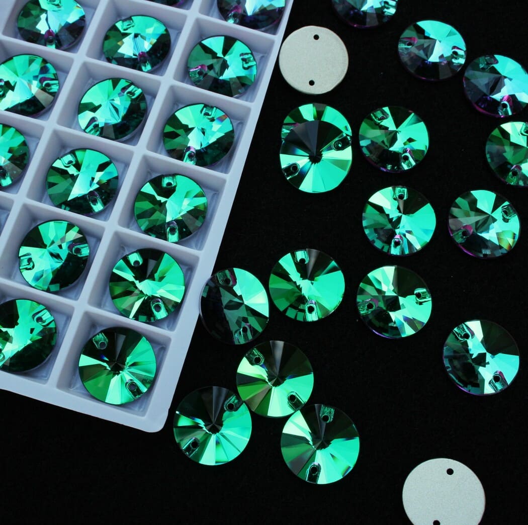 Emerald Dream színű kör alakú kristály