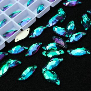 Emerald Dream színű levél alakú kristály