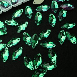 Emerald Dream színű zabszem alakú kristály