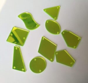 Tükörlap Neon Green színben - mixelt csomag
