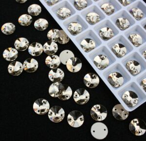 Light Coffee színű kör alakú kristály