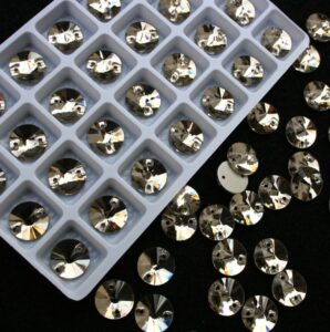 Light Coffee színű kör alakú kristály