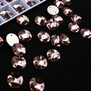 Light Peach színű kör alakú kristály