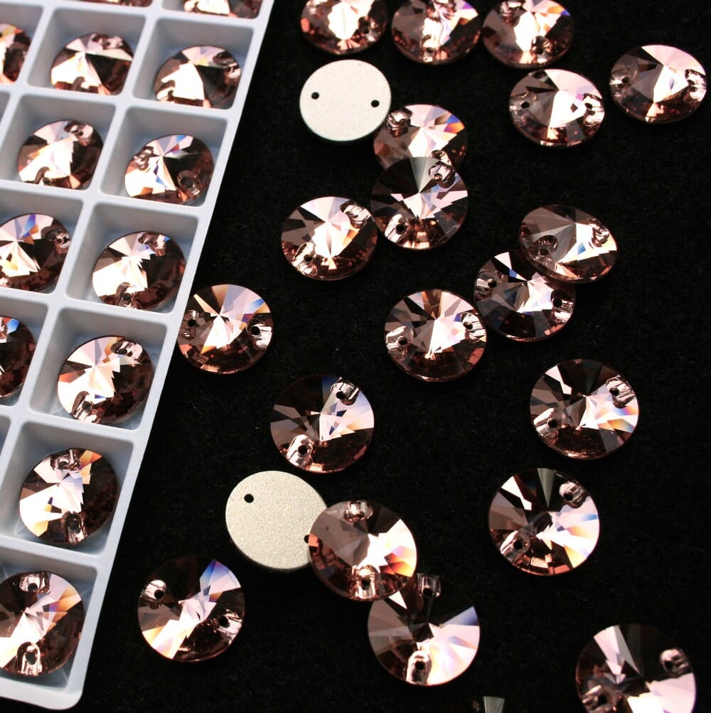 Light Peach színű kör alakú kristály