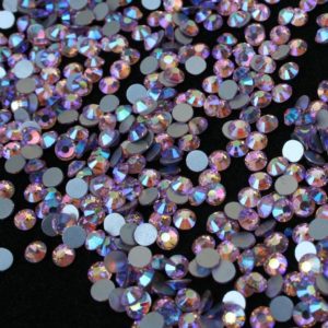 Light Rose AB ragasztható kristálykő