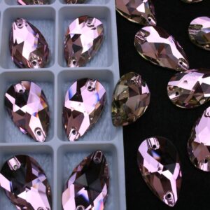 Light Rose színű csepp alakú kristály