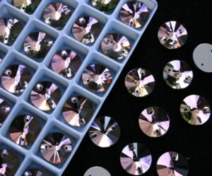 Light Rose színű varrható kristálykő