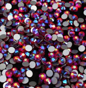 Light Siam AB színű ragasztható kristálykő