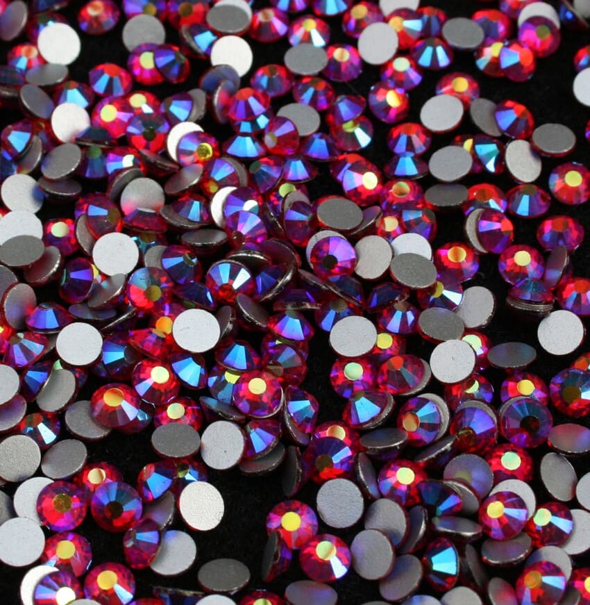 Light Siam AB színű ragasztható kristálykő