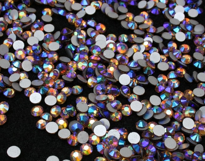 Light Colorado Topaz AB színű ragasztható kristálykő