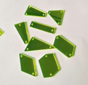 Tükörlap Neon Green színben - mixelt csomag