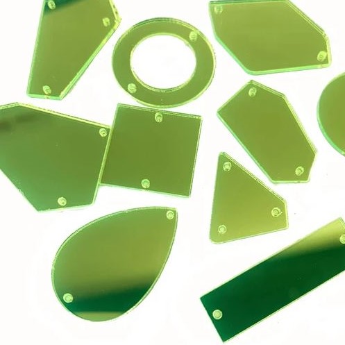 Tükörlap Neon Green színben - mixelt csomag