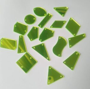 Tükörlap Neon Green színben - mixelt csomag
