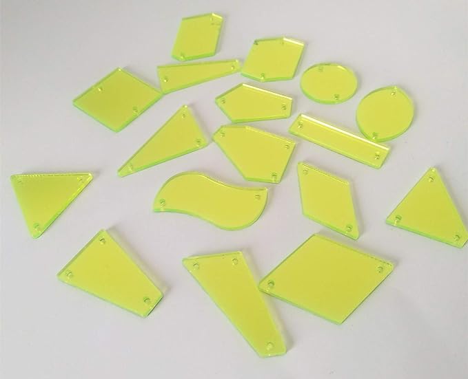 Tükörlap Neon Green színben - mixelt csomag