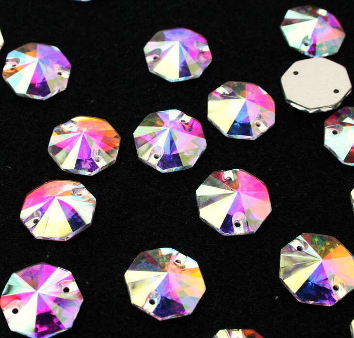 Crystal AB színű nyolcszög alakú kristály