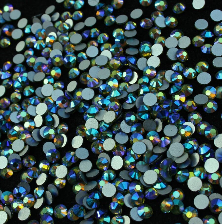 Olive AB színű ragasztható kristálykő