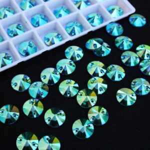 Peridot AB színű kör alakú kristály