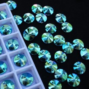 Peridot AB színű kör alakú kristály