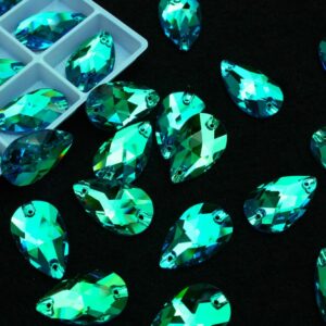 Peridot színű csepp alakú kristály