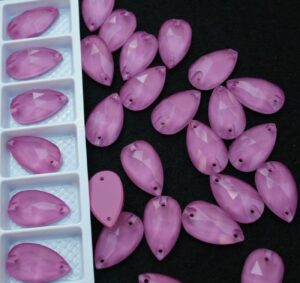 Rose Opal színű csepp alakú kristály