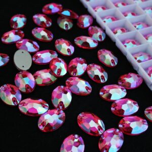 Rose AB színű ovális alakú kristály