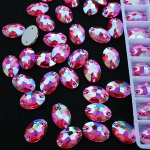 Rose AB színű ovális alakú kristály