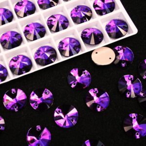 Purple Velvet színű kör alakú kristály