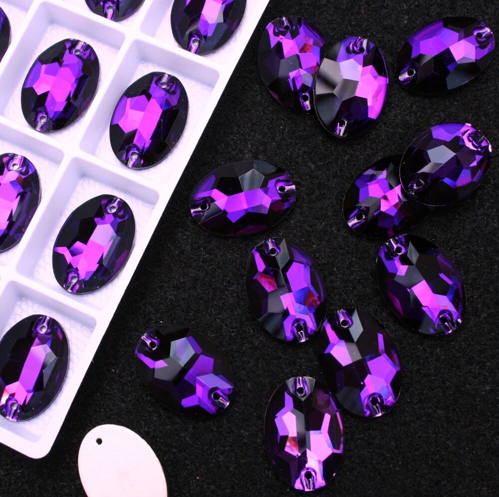 Purple Velvet színű ovális alakú kristály