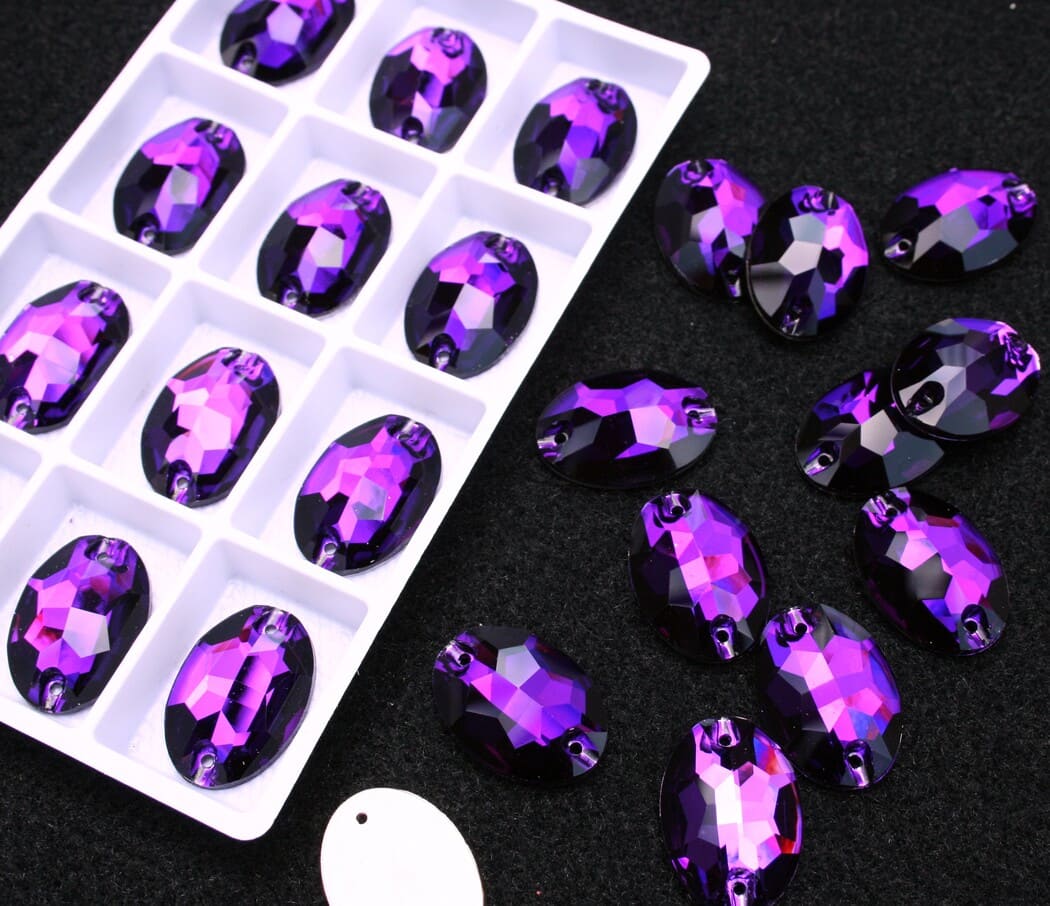 Purple Velvet színű ovális alakú kristály