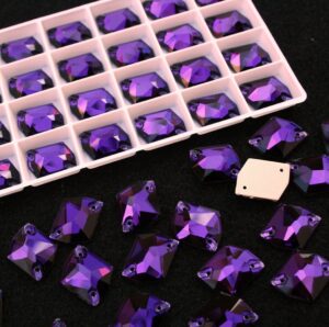 Purple Velvet színű tört rombusz alakú kristály