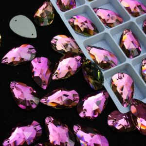 Rose színű csepp alakú kristály