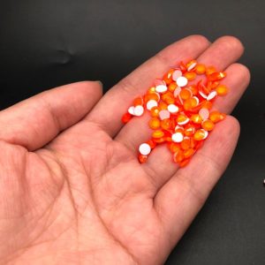 Neon Dark Orange színű ragasztható kristálykő