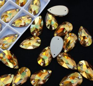 Sunshine színű csepp alakú kristály