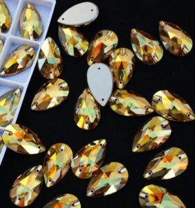 Sunshine színű csepp alakú kristály