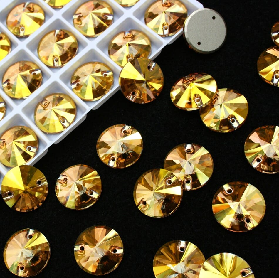 Sunshine színű kör alakú kristály