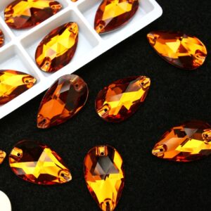 Topaz színű csepp alakú kristály