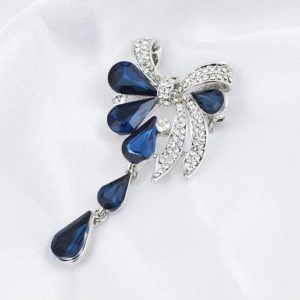 Masnis bross kék színű cseppekkel